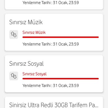 Vodafone Red Tarifesinde Aniden Artan İnternet Tüketimi