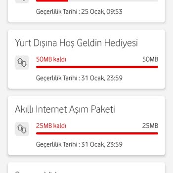 Vodafone Red Tarifesinde Aniden Artan İnternet Tüketimi