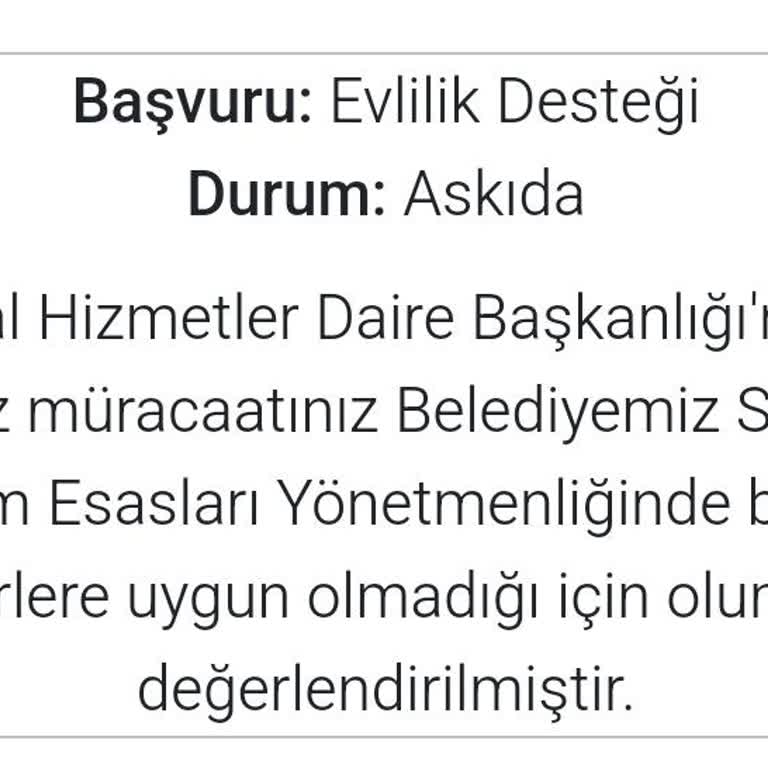 Evlilik Desteği Başvurumuzun Haksız Reddedilmesi