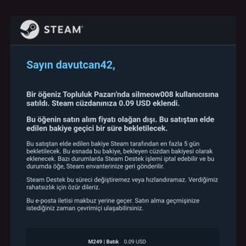 Steam Hesabımın Çalınması Ve Destek Talebi
