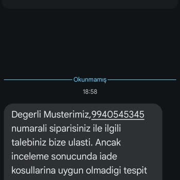 Buz Gibi Yemek Ve İade Sorunu
