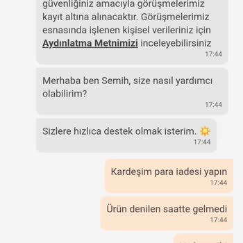 Buz Gibi Yemek Ve İade Sorunu