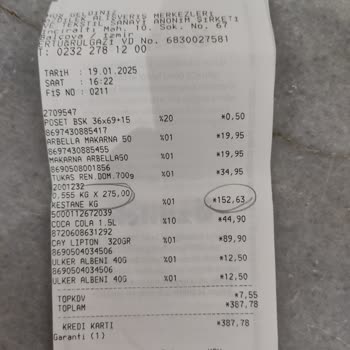 Özdilek'te Tartı Hatası: Kestane Ağırlığı Sorunu