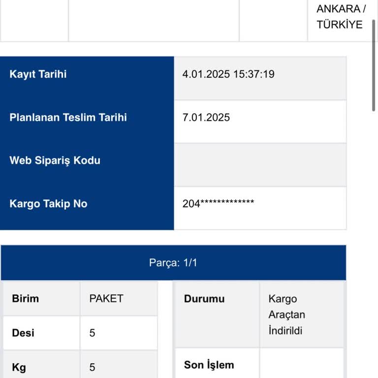 12 Günlük Gecikmeyle Gelen Kargo Mağduriyeti