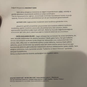 Boyner'den Aldığım Skechers Ayakkabının Garanti Sorunu