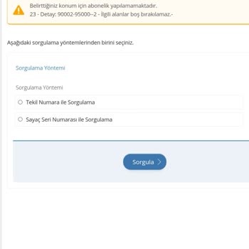 Elektrik Aboneliği İçin Sayaç Numarası Hatası