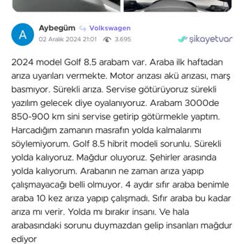 Çupra Aracımın Kronik Marş Sorunu Ve Yetersiz Servis Desteği