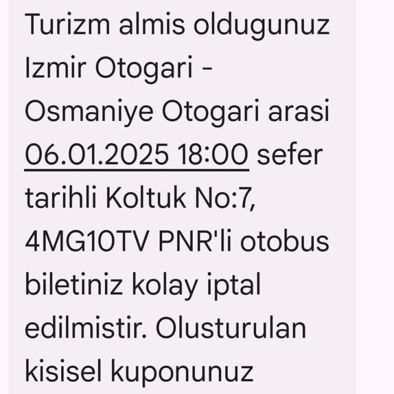 İptal Edilen Biletin Para İadesi Sorunu
