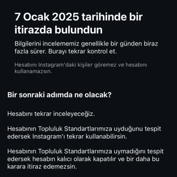 Instagram Hesabımın İncelenmesi Sürecinde Mağduriyet
