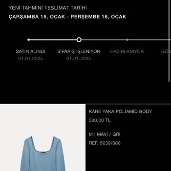 Zara Online Siparişimde Teslimat Sorunu