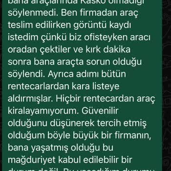 Araç Kiralama Sonrası Şok Fatura Ve Güvensizlik