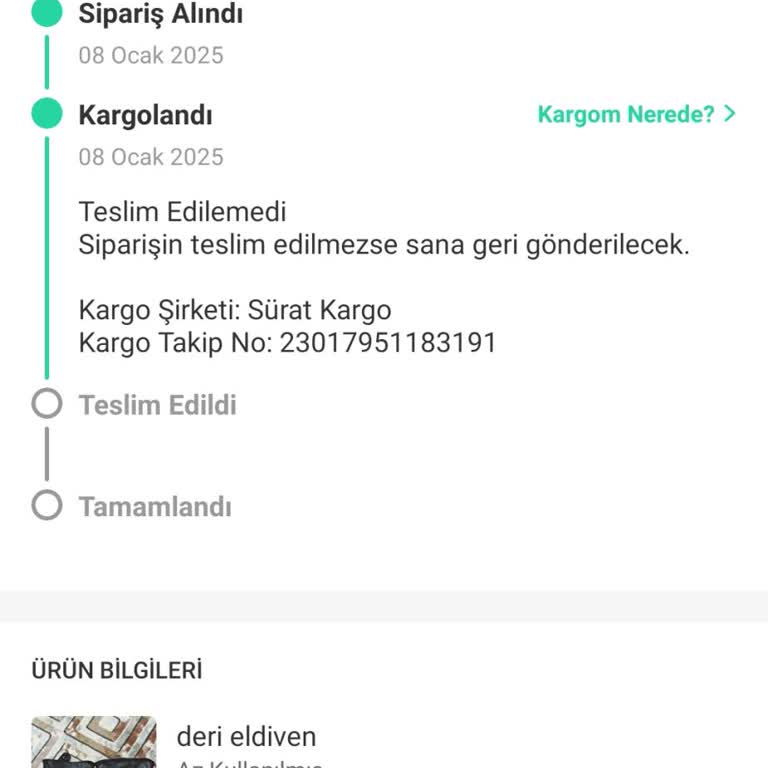 Sürat Kargo İle Teslimat Sorunları