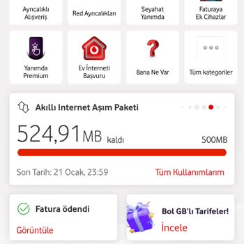 Vodafone Haksız Aşım Ücreti Kesintisi