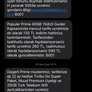Türk Telekom'da Tarife Fiyatı Ve Müşteri Hizmetleri Çıkmazı