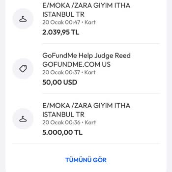 Gofundme.com Bilgim Dışında 50$ Adında Bir Ödeme Yapılmıştır