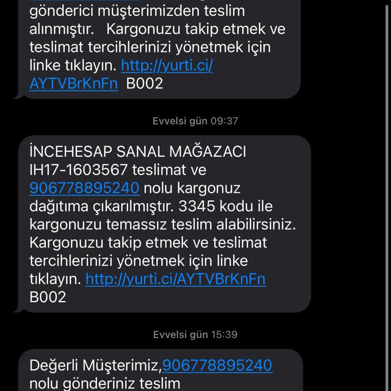 Yurtiçi Kargo Yanlış Teslimat Ve Kayıp Kargo Sorunu
