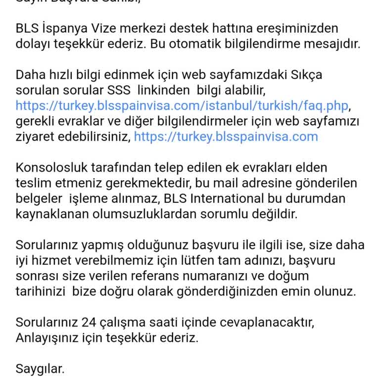 BLS International İletişim Sorunları Ve Başvuru Formu Karmaşası