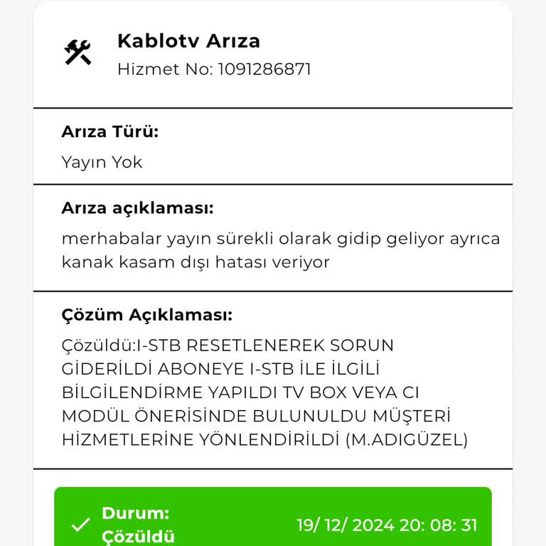Kablo TV Hizmetinde Cihaz Değişim Sorunu Ve Yayın Kesintileri