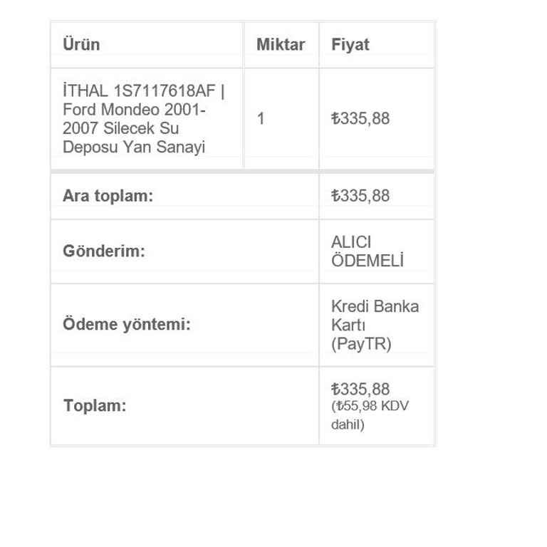Aden Otomotiv Yedek Parça Sipariş Sorunu!