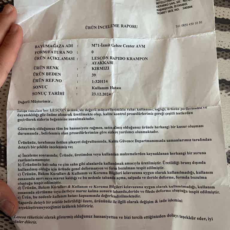 Halı Saha Ayakkabısında Hayal Kırıklığı: Müşteri Memnuniyetsizliği Ve İade Sorunu