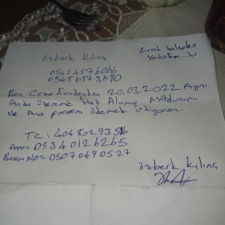 Cezaevindeyken Üzerime Hat Alınması Ve Mağduriyet