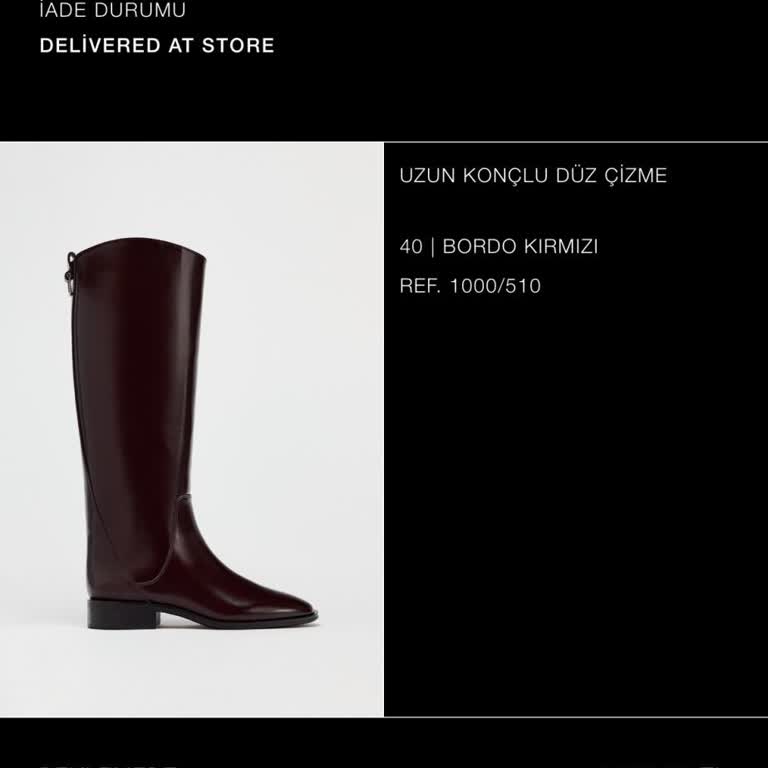 Zara'dan Aldığım Çizmenin Renk Atması Ve İade Sorunu
