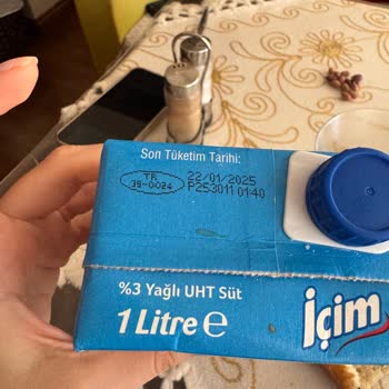 İçim Süt Ürünü İçindeki Belirsiz Madde