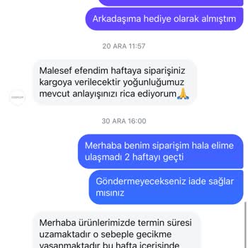 Teslim Edilmeyen Sipariş Ve İlgisizlik