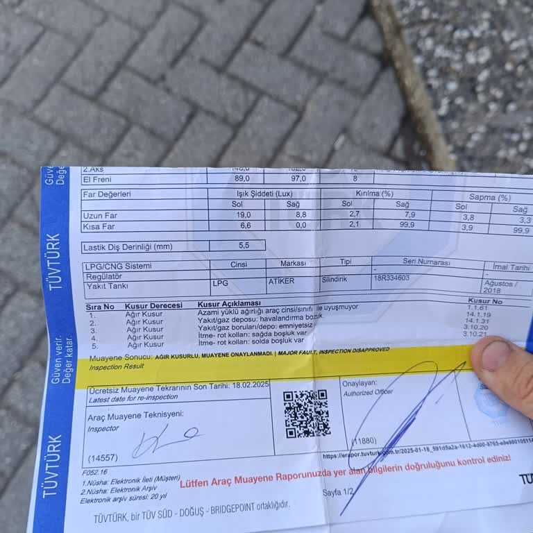 Fenni Muayenede Tutarsızlık: Araç Ağırlığı Sorunu