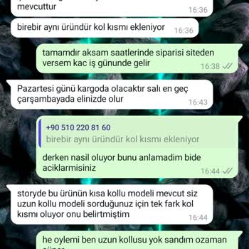 Kargo Mesajı Ve Cevap Alamama Sorunu