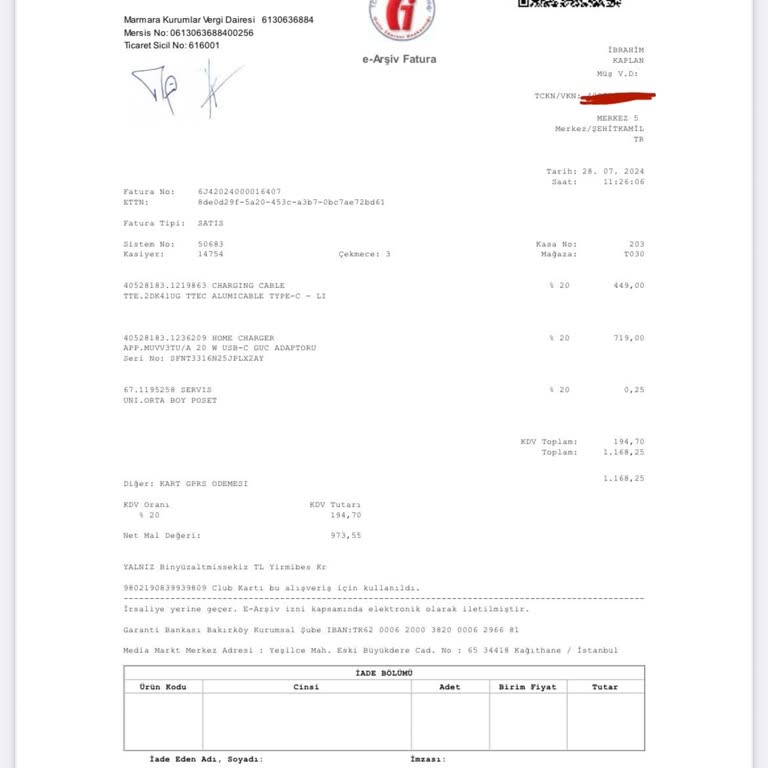 Media Markt'ta Şarj Kablosu Değişiminde Yaşanan Zorluk