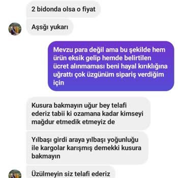 Sipariş Sorunu Ve Yetersiz Müşteri Hizmeti