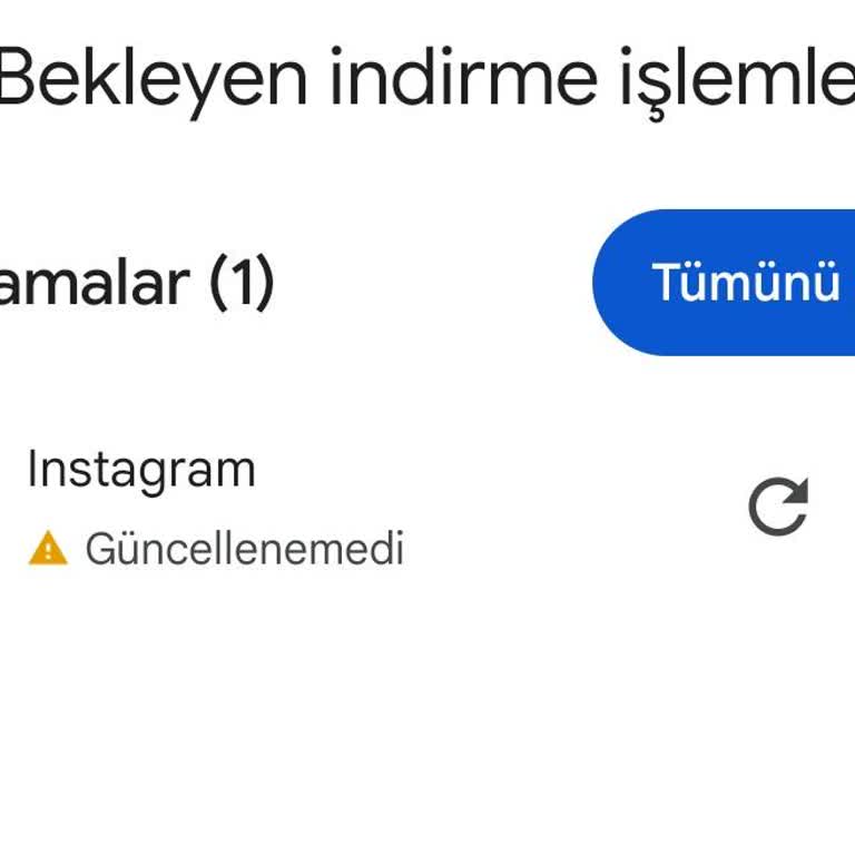 Instagram Güncelleme Sorunu