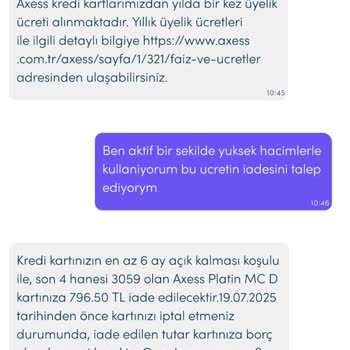 Akbank Axess Kart Aidat Ücretinde Adaletsizlik