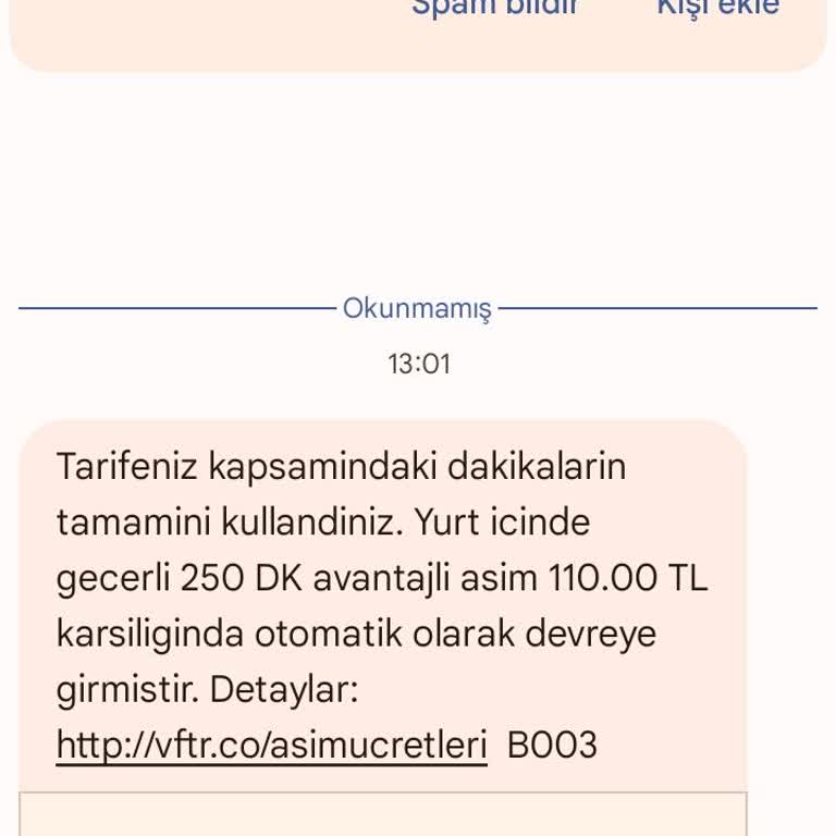Otomatik Ücretlendirme Şikayeti