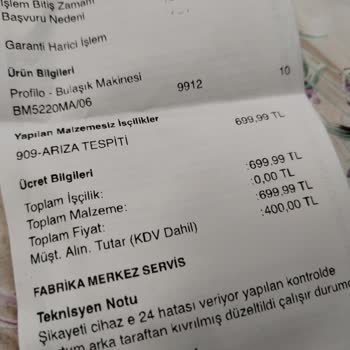 Profilo Bulaşık Makinesi Servisinde Garanti Karmaşası