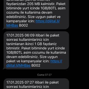 Beklenmedik İnternet Tüketimi Ve Ek Paket Sorunu