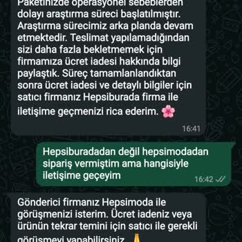Hepsi Moda Ve HepsiJet İle İletişim Sorunu Ve Geciken İade Süreci