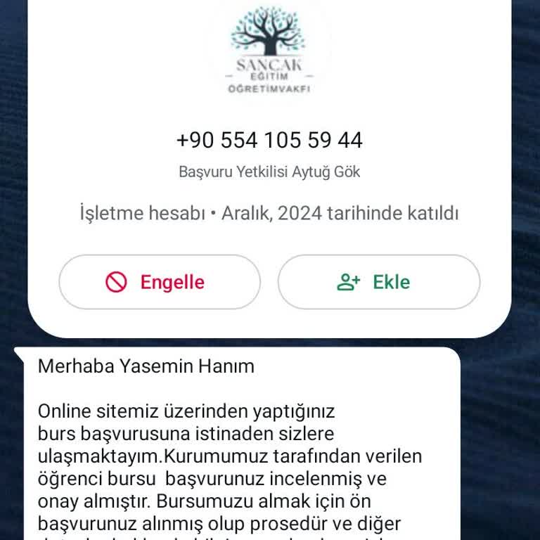 Şüpheli Burs Başvurusu Ve Yanıltıcı Mesaj