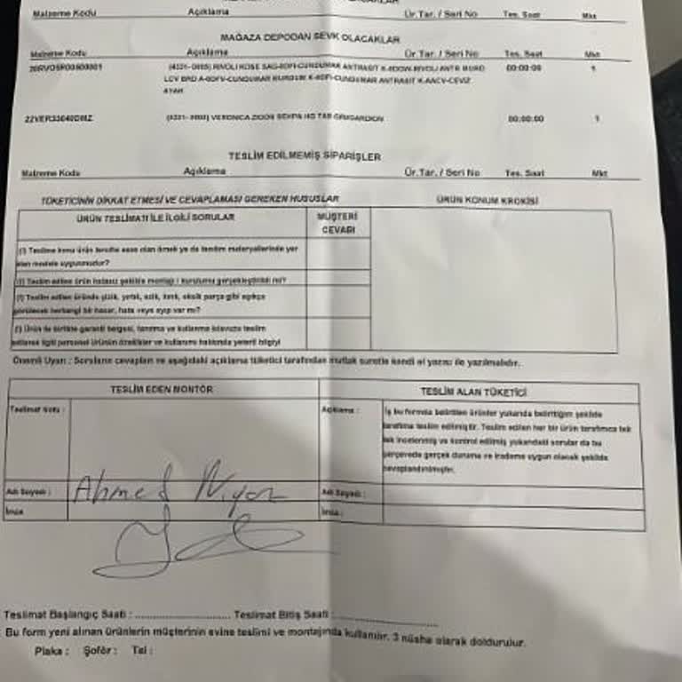 Yanlış Ölçülen Koltuk Ve Yetersiz Müşteri Hizmeti
