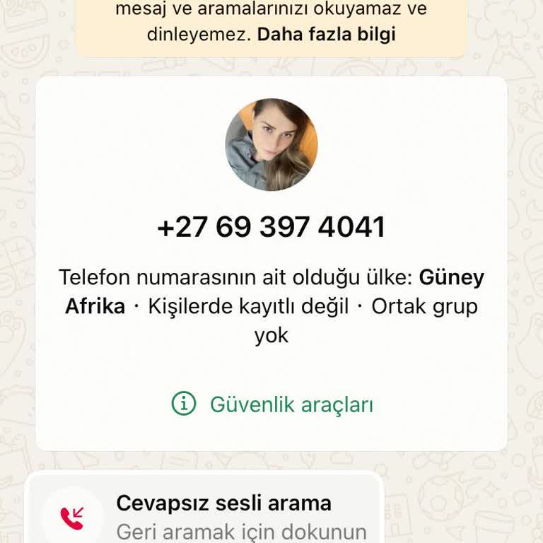 Güney Afrika'dan Gelen Şüpheli Arama Ve WhatsApp Güvenlik Endişesi