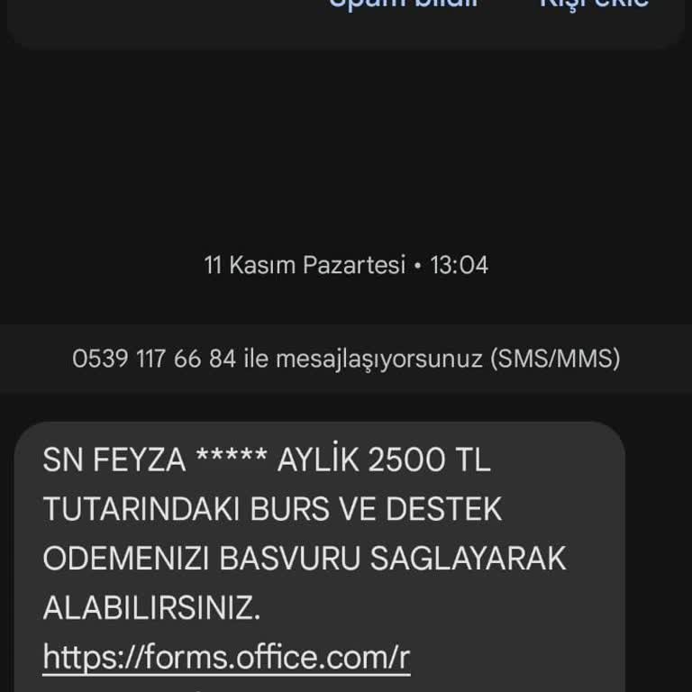 Burs Vaadiyle Kişisel Bilgilerimin İstismarı