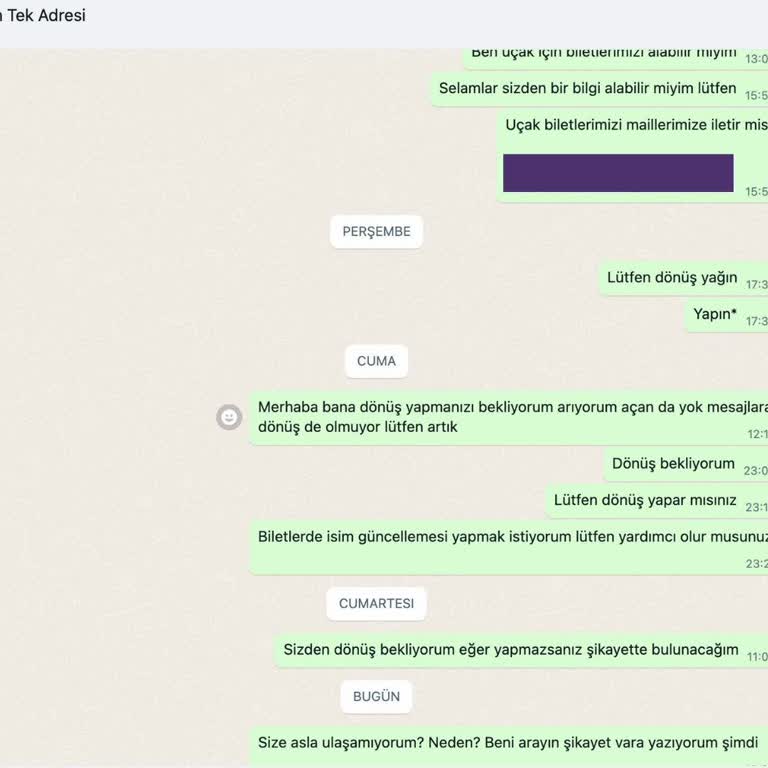 Uçuş Öncesi İletişim Sorunu Ve Bilet Belirsizliği