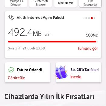 Vodafone'dan İzinsiz Aşım Paketi Şoku