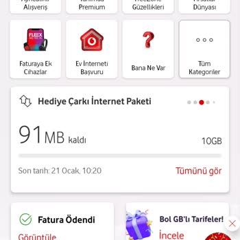 Vodafone'dan İzinsiz Aşım Paketi Şoku