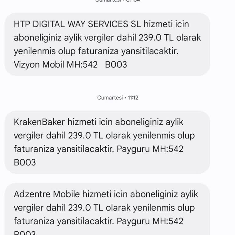 Bilgim Dışında Üyelik Ücretleriyle Karşılaşıyorum