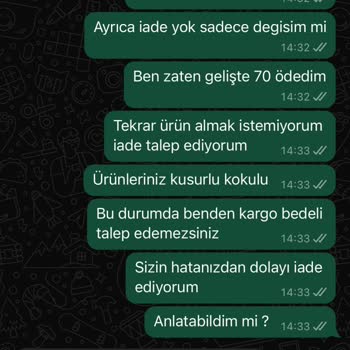 Kimyasal Koku Ve İade Sürecinde Yaşanan Zorluklar