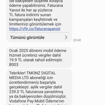 Vodafone Pay Haksız Abonelik Ve Ücret Kesintisi Mağduriyeti