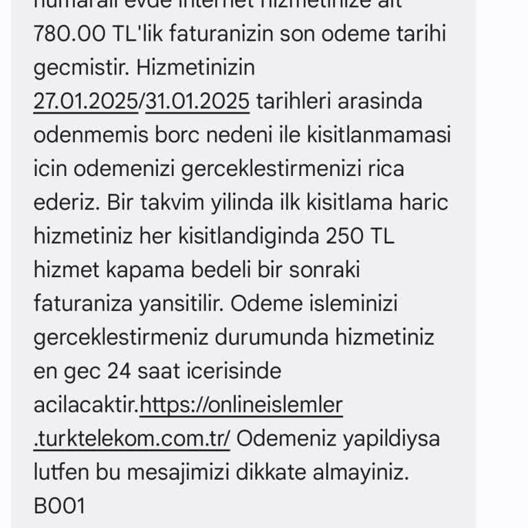 Yanlış Hesap Bilgileriyle Sürekli Rahatsız Edilme