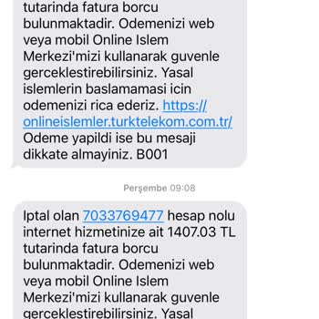 Türk Telekom'da İade Edilen Modem İçin Haksız Faturalandırma